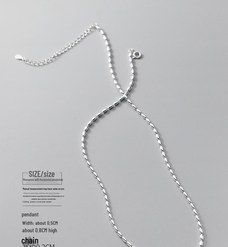 Korean Trendy Creative Rice Bead Clavicle Necklace for Women