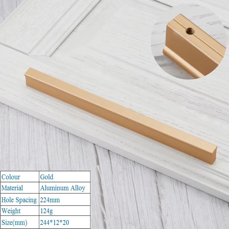 Modern Minimalist Kitchen Cabinet Handle American Style Lengthen T Shape Handle Shoe Wardrobe Drawer Pull Furniture Door Handle
