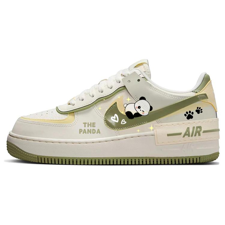 

Nike Air Force 1 Panda Paw, Stars Panda Slip Resistant Abrasion Resistant Low top Skateboard Shoes Women s White Green FN6335-101(Team181-) 36.5