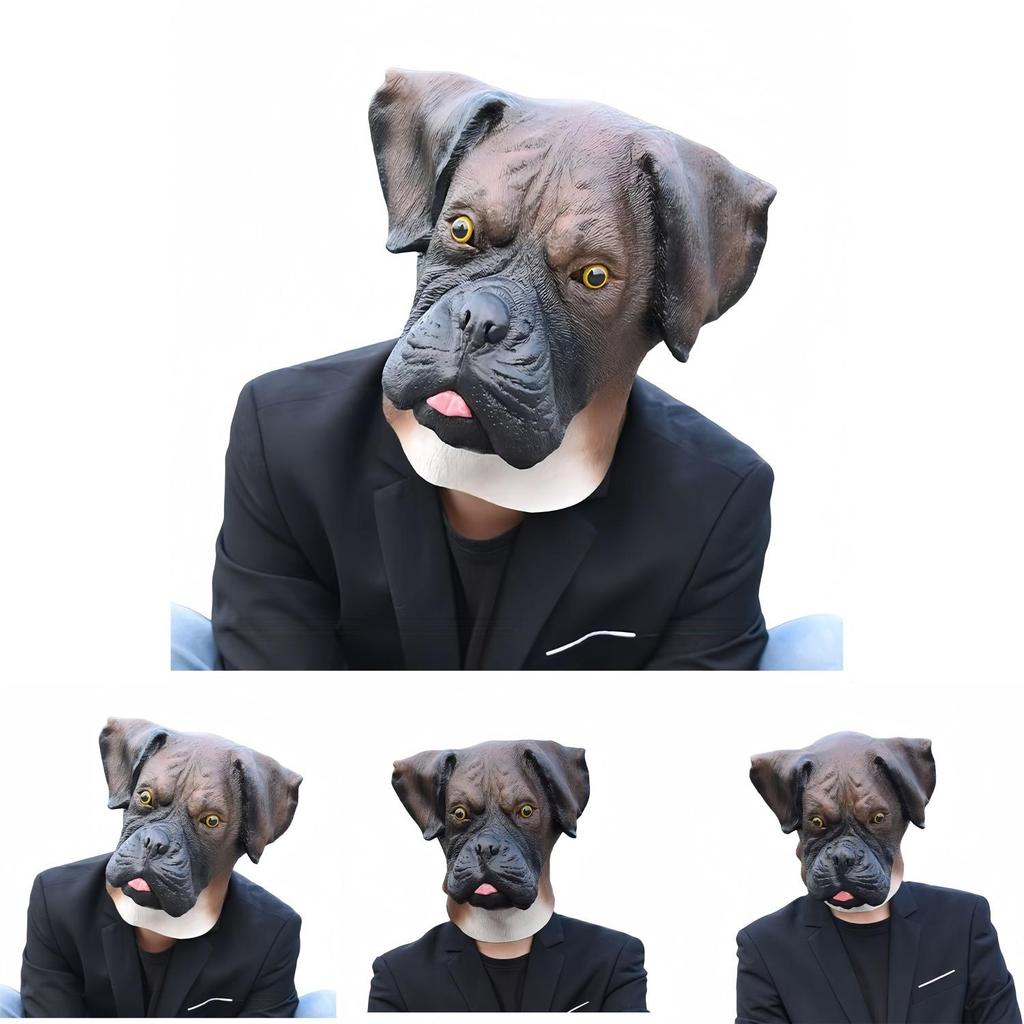 Shih Tzu Dog Head Mask Latex Role Play Toy For Birthday And Holiday Parties