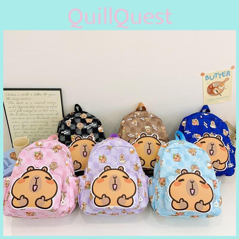 Cute Capybara Themed Preschool Backpack For Boys And Girls With Comfortable Straps