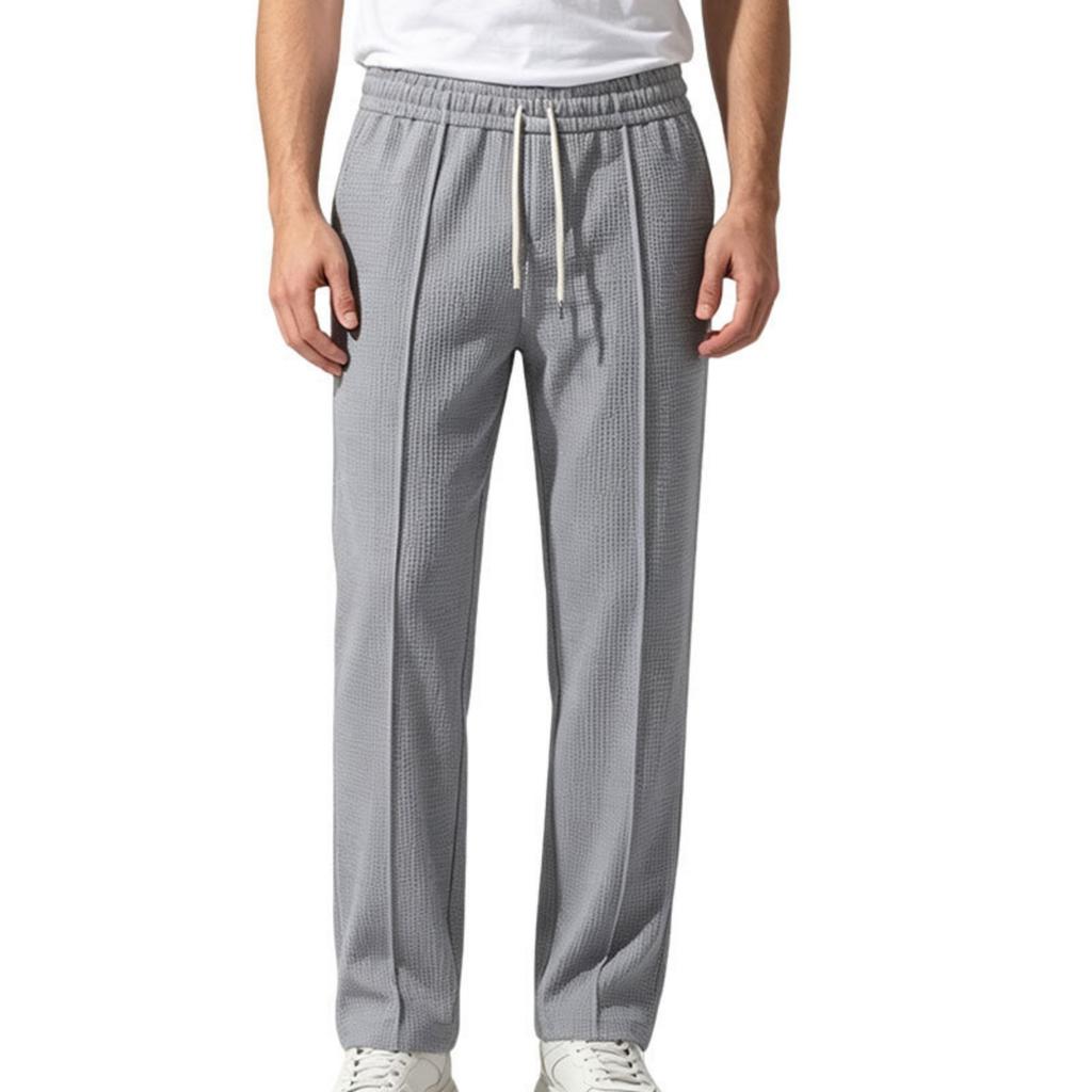 Men's Straight Leg Pants, Color Casual Long Trousers for Everyday Wear