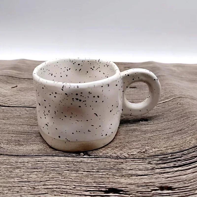 250ml Ceramic Mug Hand Pinched Irregular Flower Mug Handmade Coffee Cup Breakfast Milk Afternoon Tea Cups Korean Style Mugs