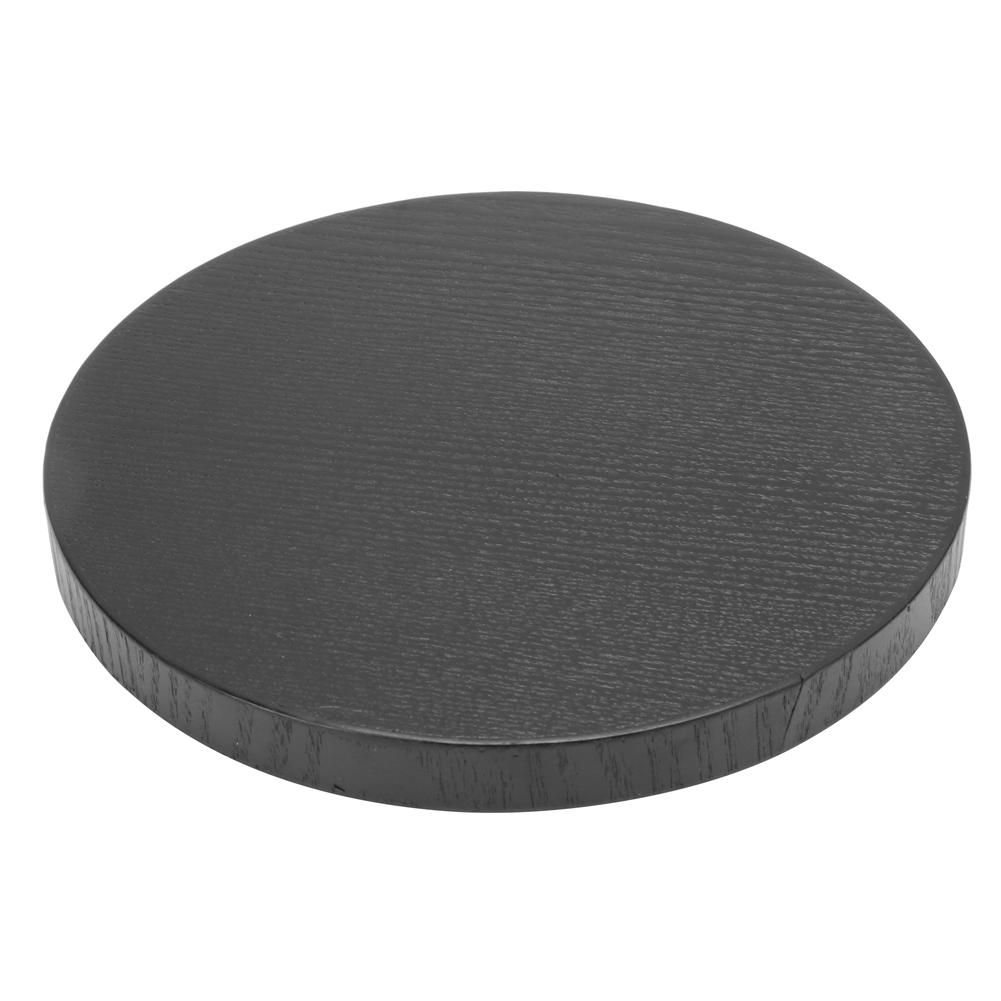 Wooden Black Round Tea Cup Tray Plates Holder Serving Teahouse Cafe Tea PlateBlack 24cm