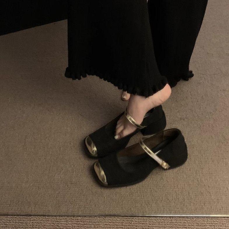 Single shoes fried street British style increase Internet celebrity high value temperament lady Mary Jane shoes woman