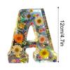 Floral Letter Night Light Alphabet Letter LED Lights Luminous Number Lamp Decorative Resin Lamp With Initial Letter & Dry Flower