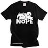 Funny Samoyed TShirt Mens Camisas Men Pure Cotton Russian Dog Lover Tee Crew Neck Leisure Nope Tshirt Friend Camisas