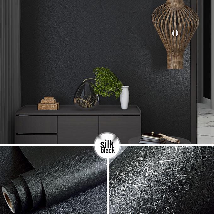 Gray Waterproof Self-Adhesive Wallpaper for Bedroom, Living Room, Dorm, or Shop Decor.