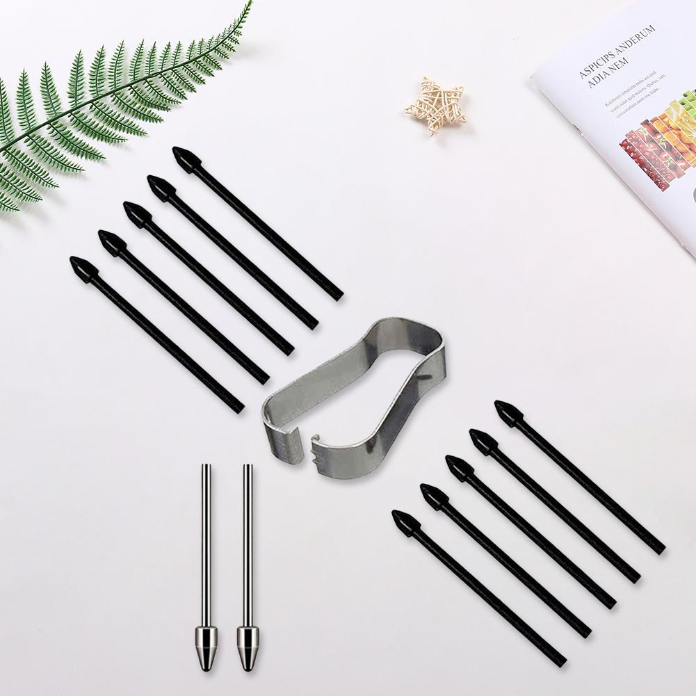 Tips Replacement with Clip Titanium Alloy Plastic Fine Point Pencil Nibs for Samsung Tab S22/S23/S24 Ultra S Pen