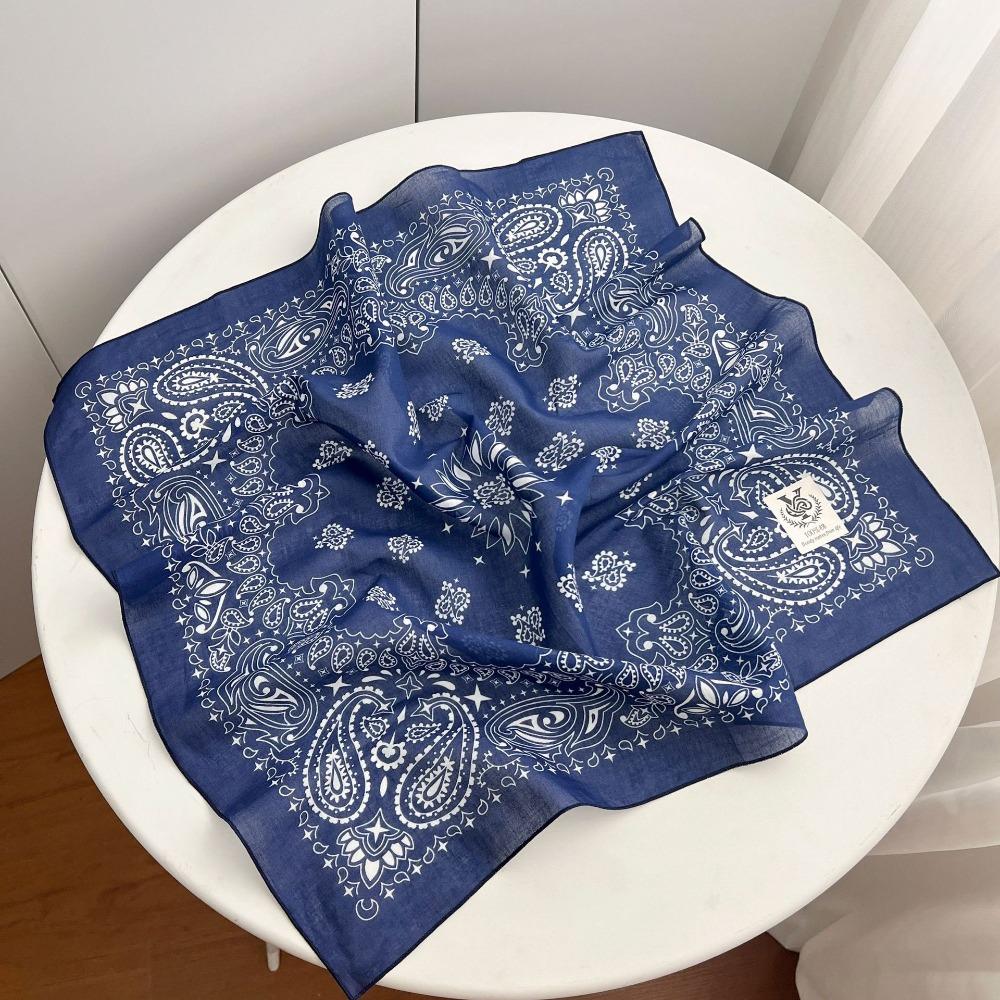 Korean Cashew Nut Print Silk Scarf Breathable Small Scarves Square Handkerchief  Scarf Accessories