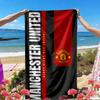 Football United F.C Print Beach Towel, Versatile Lightweight Absorbent Beach Towel for Pool Surf Yoga Bathroom, Perfect Birthday Holiday Gift