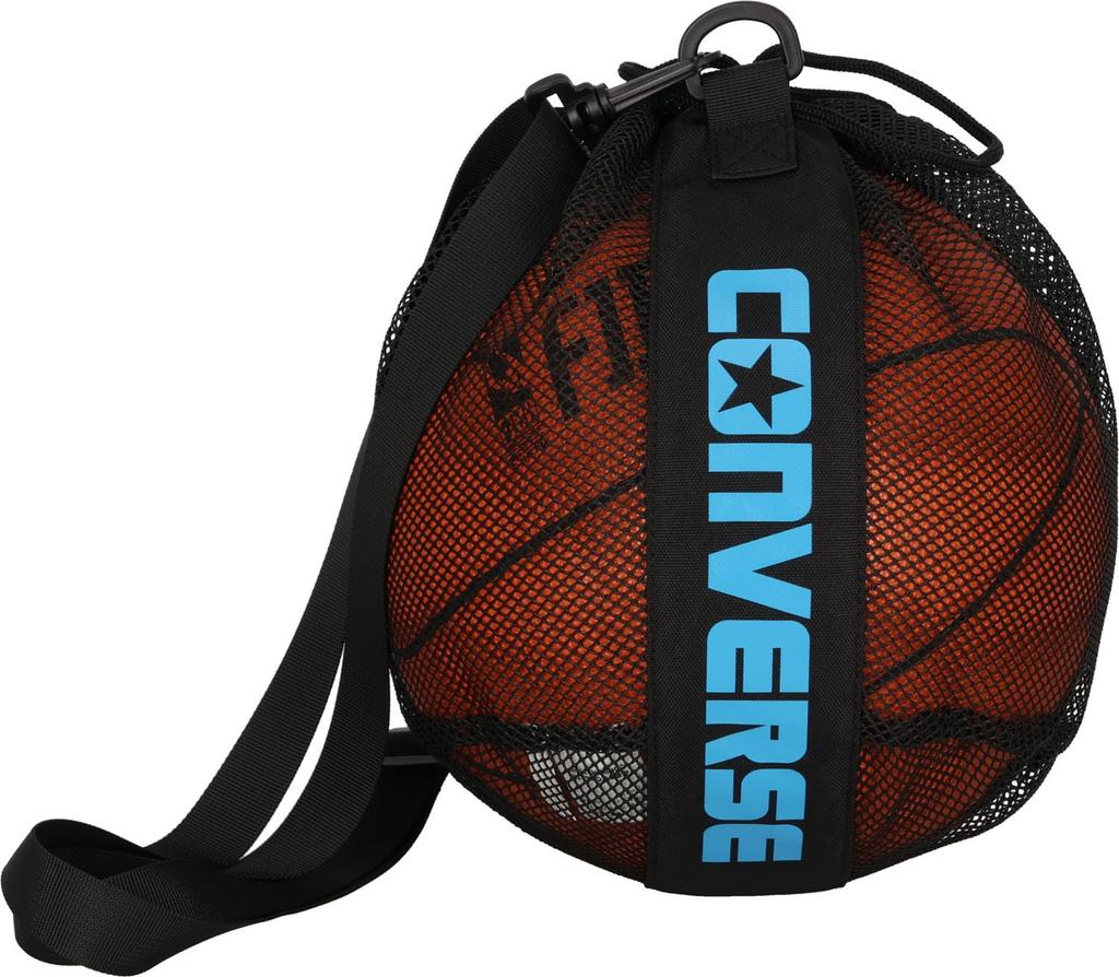 Koszykarski Siatkowy Pokrowiec na Piłkę Mieści 1 Rozmiar 7 [Converse] Pokrowiec, Pokrowiec, Piłka, C2402097, Męski, Czarny/Saksofonowy