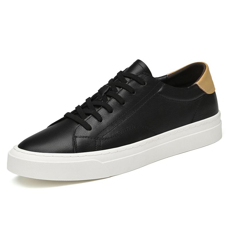 Men Shoes Classic Men's Lace Up Genuine Leather Shoes Men's Fashion Casual Wear-resistant Shoes Wild Non-slip Board Shoe