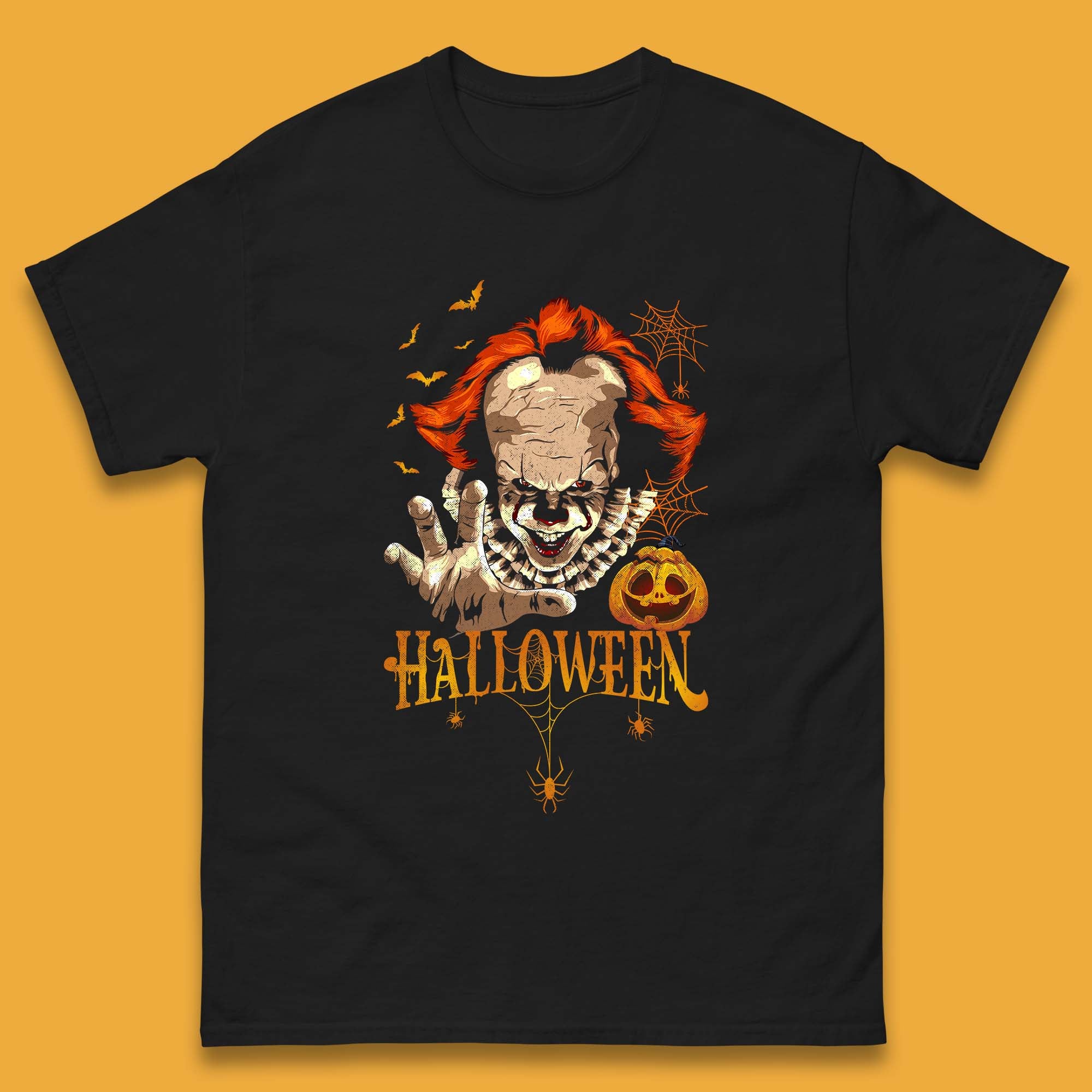 Halloween IT Pennywise Clown Horror Scary Movie Fictional Character Mens Tee Top 2XL