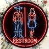 Western Cowboy Neonschild x Zoll Rundes Aluminium Wandkunst Langlebig Retro Bar Pub Café Badezimmer Dekor