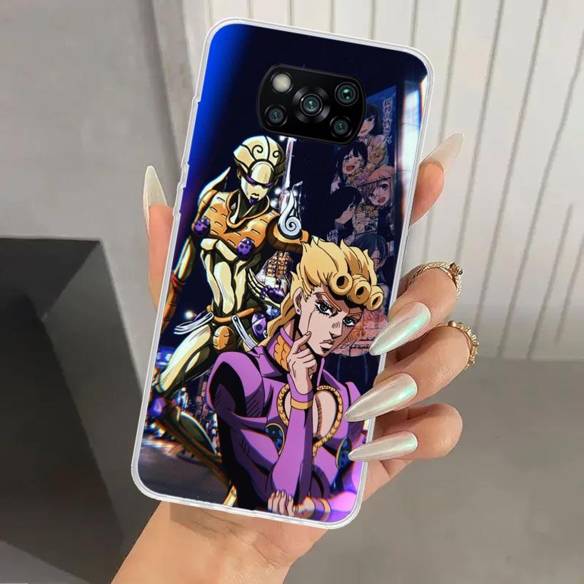 JoJo Bizarre Adventure Golden Wind Phone Case for Xiaomi Poco X5 X6 X7 Pro F7 Ultra M7 Redmi 15 15C 13 13C 12 12C 10 10A 10C 9 9