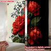 Flat Printing Happy Valentine Day Party Curtain Rose Rhythm Print Digital Printed Polyester Drapes Festive Holiday Use Curtains Set Of 2 Made