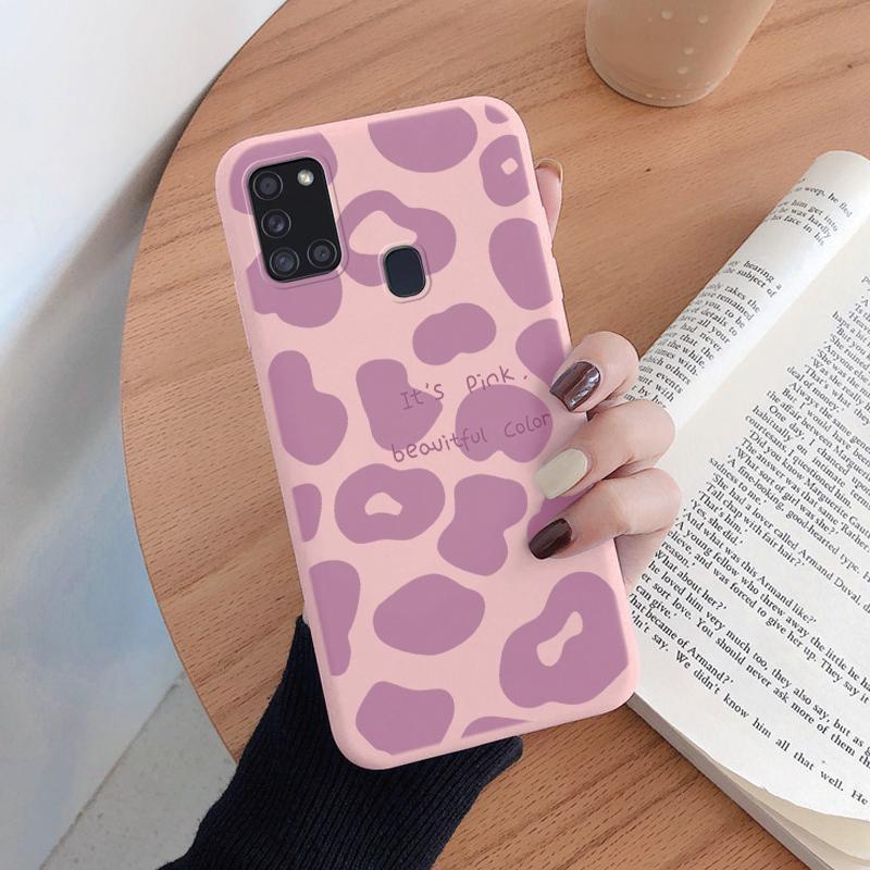 For Samsung Galaxy A21S A50 A51 A52 A32 A31 Phone Case Fashion Leopard Print Pattern Soft Silicone Fundas Protective Cover Shell