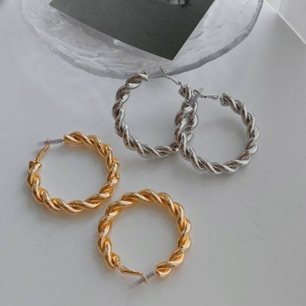 Earrings Fashion Earrings Ggd Thick Wave Ring X (2 pieces)