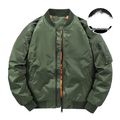 Blouson Bomber MA1 d'hiver pour homme: Court, Épaissi, Grande Taille, Style Uniforme de Baseball Tendance.