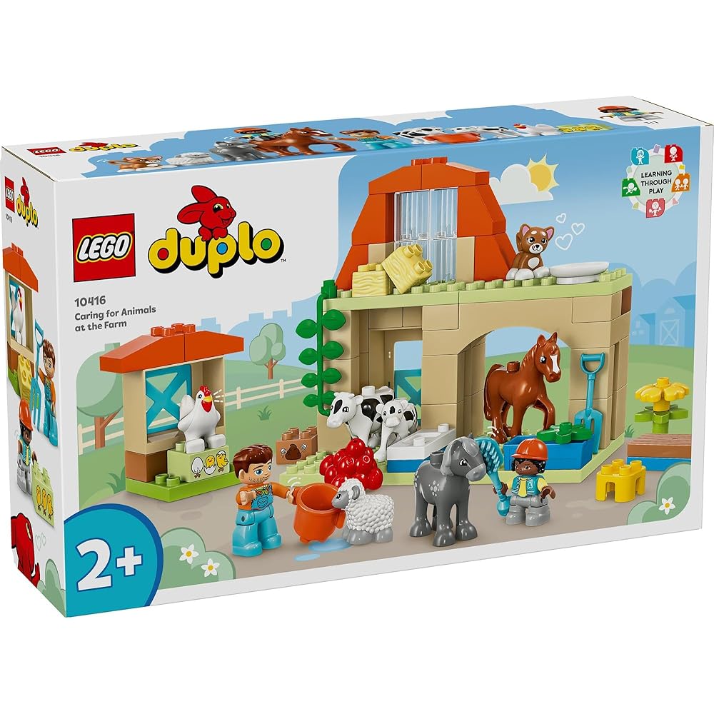 LEGO DUPLO Town Farm Toy Set for Kids 1.5 to 4 Years Old with Blocks and Animals