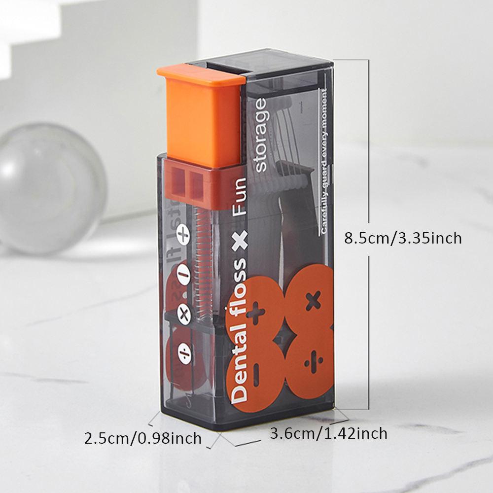 Portable Floss Box with 10pcs Dental Floss Pop Up Dental Floss Dispenser Oral Care Teeth Cleaning Tool for Home Office