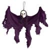 Halloween Hanging Ghost Decoration with Mesh Fabric and Skull Head for Indoor Outdoor Party Haunted House Props