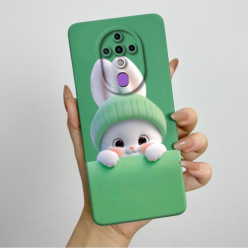 For Tecno Spark 6 KE7 Case Spark6 Silicone TPU Soft Phone Casing Sweet Painted Printed Shockproof Protective Back Cover