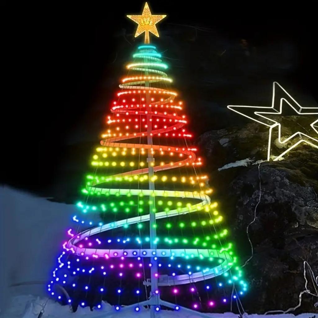 Christmas Tree Light Bluetooth  Dot Control Leather Wire Light Christmas Festival Decorative Light Smart Christmas Tree Light String