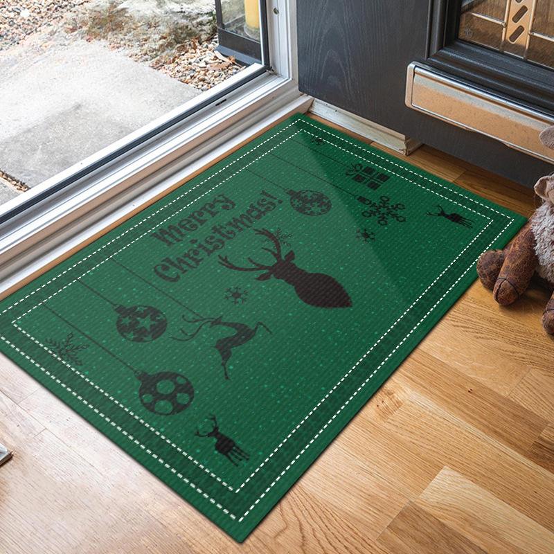 Christmas Holiday Decoration Door Diatom Mud Mat Household Non-slip Quick Dry Absorbent Foot Mat Holiday Door Mat
