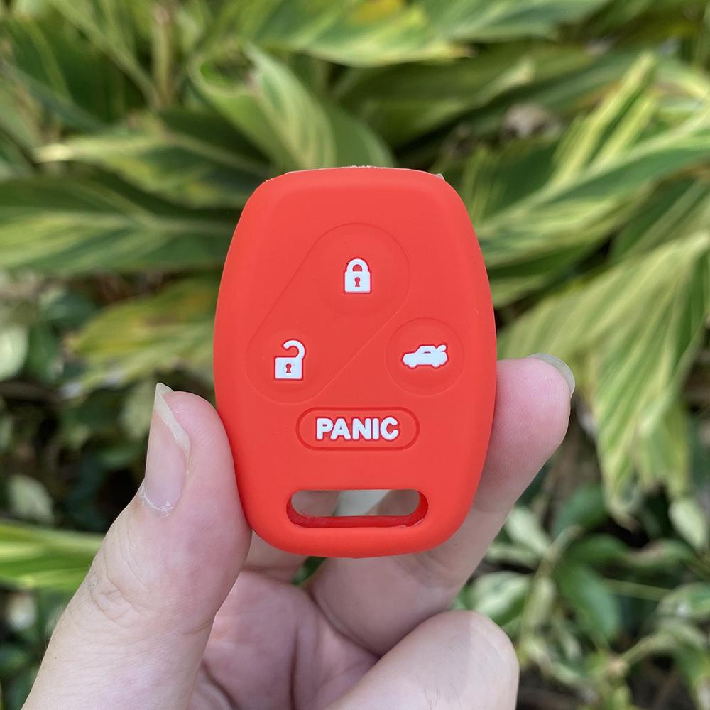 ZAD 9 color Silicone Key Case for Honda Accord CR-V Civic Insight Ridgeline 4 Buttons 3 Button+Panic New Holder Cover