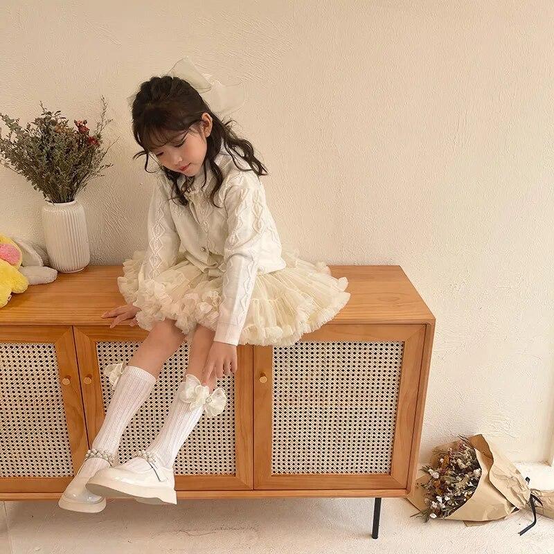Süße Prinzessin Kinder Mädchen Socke Retro Europäischen Stil Bowknot Waden Socke für Kind Mädchen Frühling Herbst Baumwolle Kleinkind Kniehohe socken