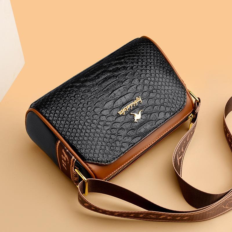 Women's shoulder bag new solid color textured small bag fashion versatile messenger women's bag versatile texture mother bag