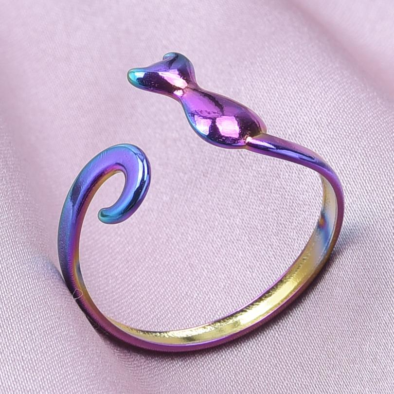 1/2/3pcs Animal Ring Butterfly Cat Wings Shell Open Adjustable Stainless Steel Rings For Women Men Accessories Fashion Jewelry
