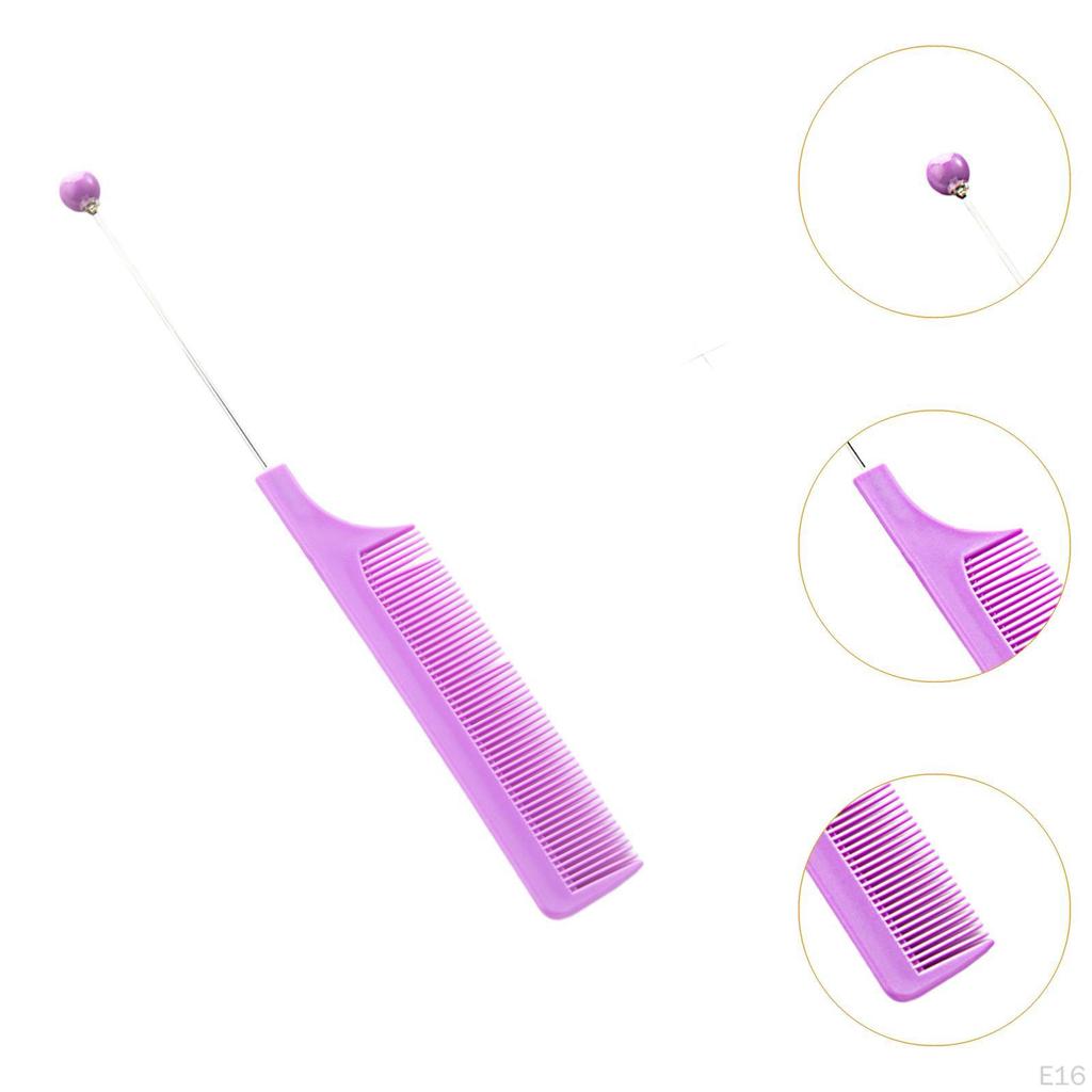 3 Pieces DIY Beaded Hair Combs Hairdressing Comb Women Girls Cutting Styling Grooming