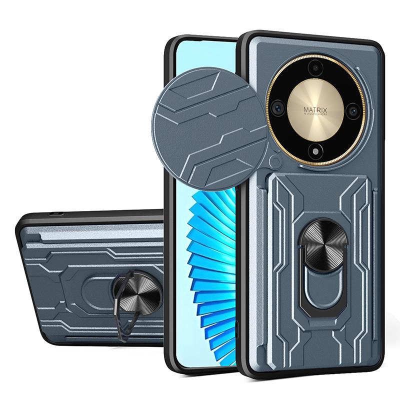 

Чехол Armor High Quality Anti-Drop Stand Case для HONOR X9a Magic 5 Lite Pro, противоударный чехол, держатель 5 Pro с защитой камеры, слот для карт HONOR Magic 5 Lite серый