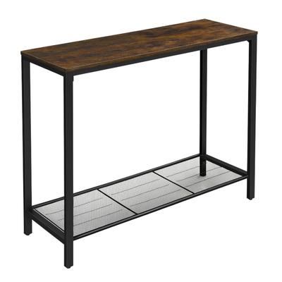Industrial Console Table Loft Narrow Shelf Metal for Hallway Living Room 100X35X80 Cm Begryf