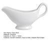 White Ceramic Gravy Boat Sauce Server with Large Pour Spout Non-Slip Bottom Gravy Dispenser for Gravy Salad Dressings