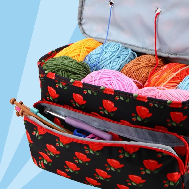 Yarn Holder Yarn Bag Crochet Bag Yarn Storage Organiser for Crochet Hook