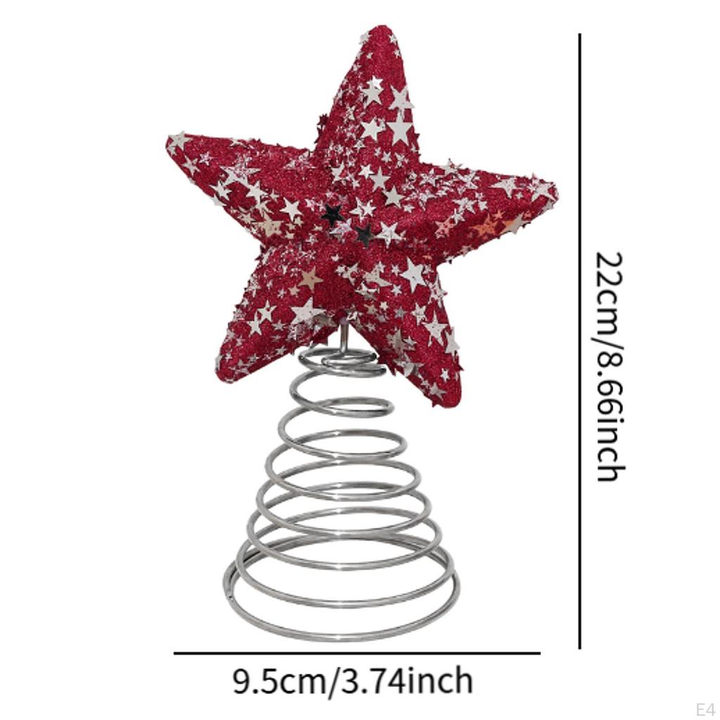 Christmas Tree Topper Decoration Romantic Unique Star Treetop Xmas Decor for Cafe