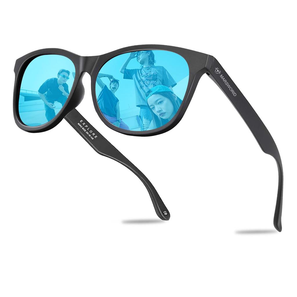 MARSWORID Driving UV400 Impact for and Hiking Men's Sunglasses, Polarized, Ultra-Lightweight, Protection, Resistant, Unisex, Driving, Sports, Running,