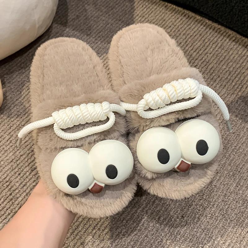 2024 Children Outside Slippers for Girls Winter New Fahion Cute Cartoon Soft Bottom Anti-slippery Versatile Casual Warm Shoes