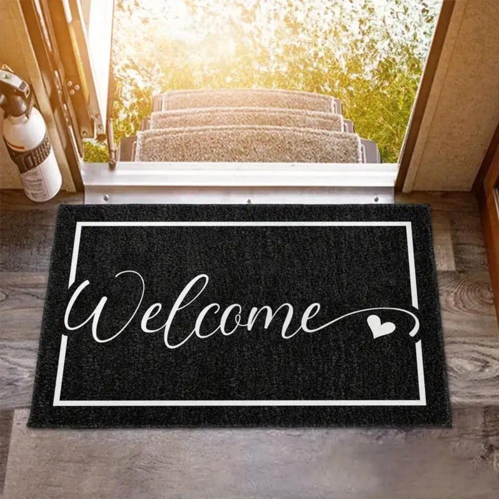 Dark Entrance Door Floor Mat Absorbent Welcome Rug Home High Quality Carpet for Nordic Style Minimalist Nordic Style Minimalist 40x60cm