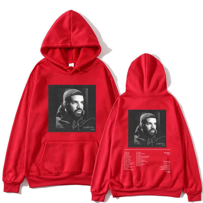 Rapper Drake Scorpion Hudební Album Potisk Mikina s Kapucí Muži Ženy Hip Hop Retro S Kapucí Oversized Ležérní Mikiny Mikiny Streetwear