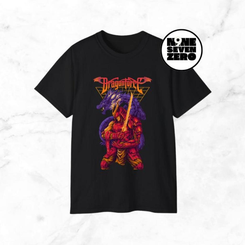 Dragonforce Samurai Dragon Black Gildan 5000 T-Shirt: 100% US-Baumwolle