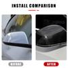 Car Rearview Mirror Cover For Tesla Model 3 Y Bright/Matte Carbon Fiber Rear View Mirror Decorative Shell Exterior Accessories
