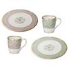 Noritake Mug & Plate (Color-Changing Pair Set) Mug: 285cc, Plate: 22cm, Yoshino: 2 Mugs, 2 Plates, Green and Pink Bone China, M1009/9983-57