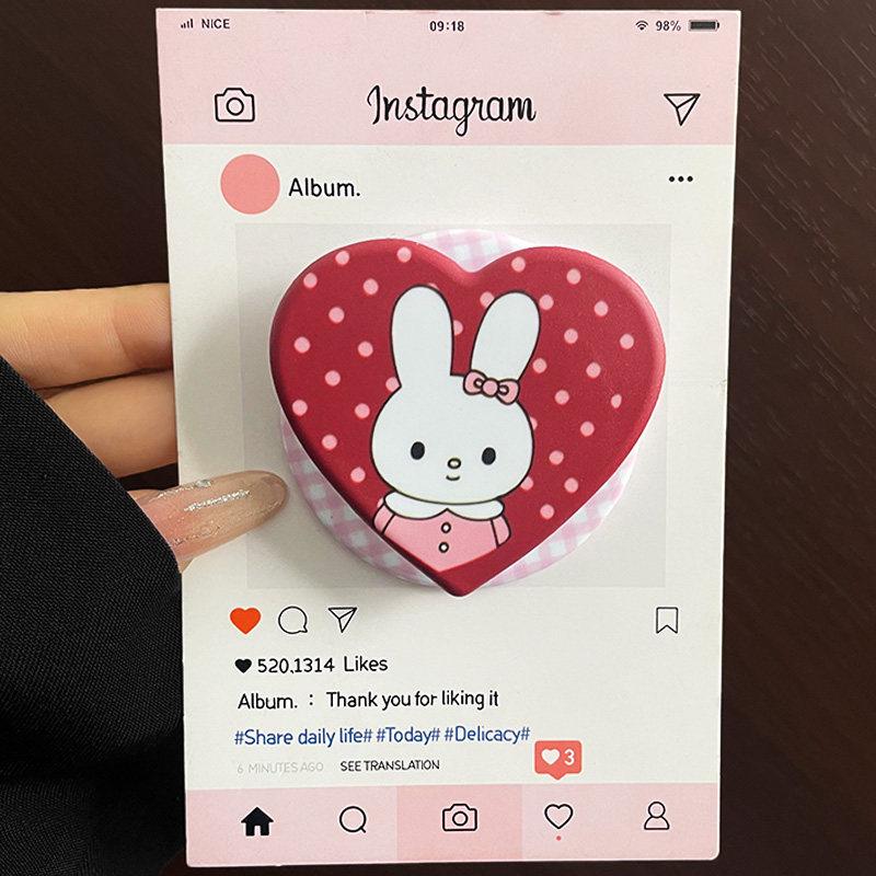 Filin Heart Puppy Rabbit Magsafe Magnetic Phone Holder: Retractable, Foldable, Strong Air Cushion Design.