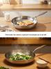 Stainless Steel Non-Stick Frying Pan, 304 Grade, Thickened Flat Bottom, Triple-Layer, Ideal for Home and Steak Cooking.