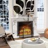 Fireplace Screen, 3-Panel, Folding, Metal Frame, 96 X 60 Cm, Black